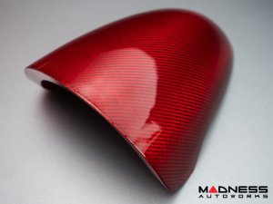 FIAT 500 Instrument Cover - Carbon Fiber - Red Candy